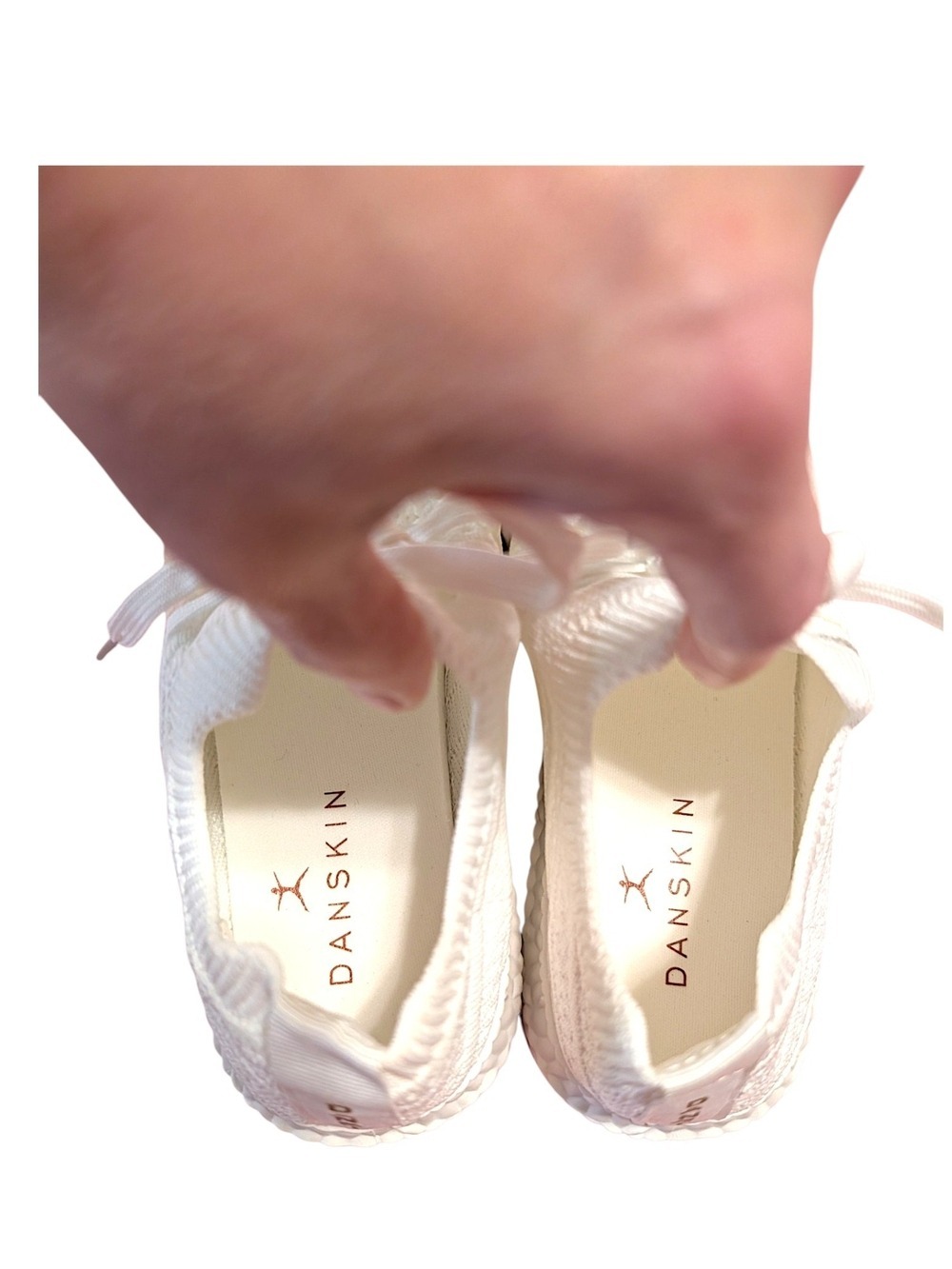 Danskin White Knit Slip-on Athletic Sneakers Women's - Picture 8 of 10